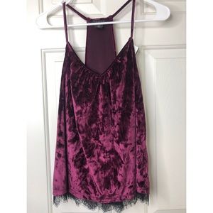 Tahari Tops | Tahari Velvet Top Size S | Purple